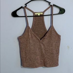 Pink razorback crop top